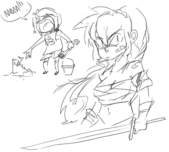 Me @oddboy18 and @wwwJam had fun drawing 5 minute characters to duel and be judged last night 