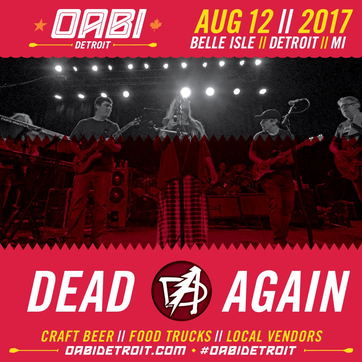 OABIDETROIT's tweet photo. Calling all #deadheads!  @GratefulDead tribute @DeadAgainMI join @KellerMusician at #oabidetroit on 8/12. Tix on sale Mon at 10 AM https://t.co/lcsYl5w4rG