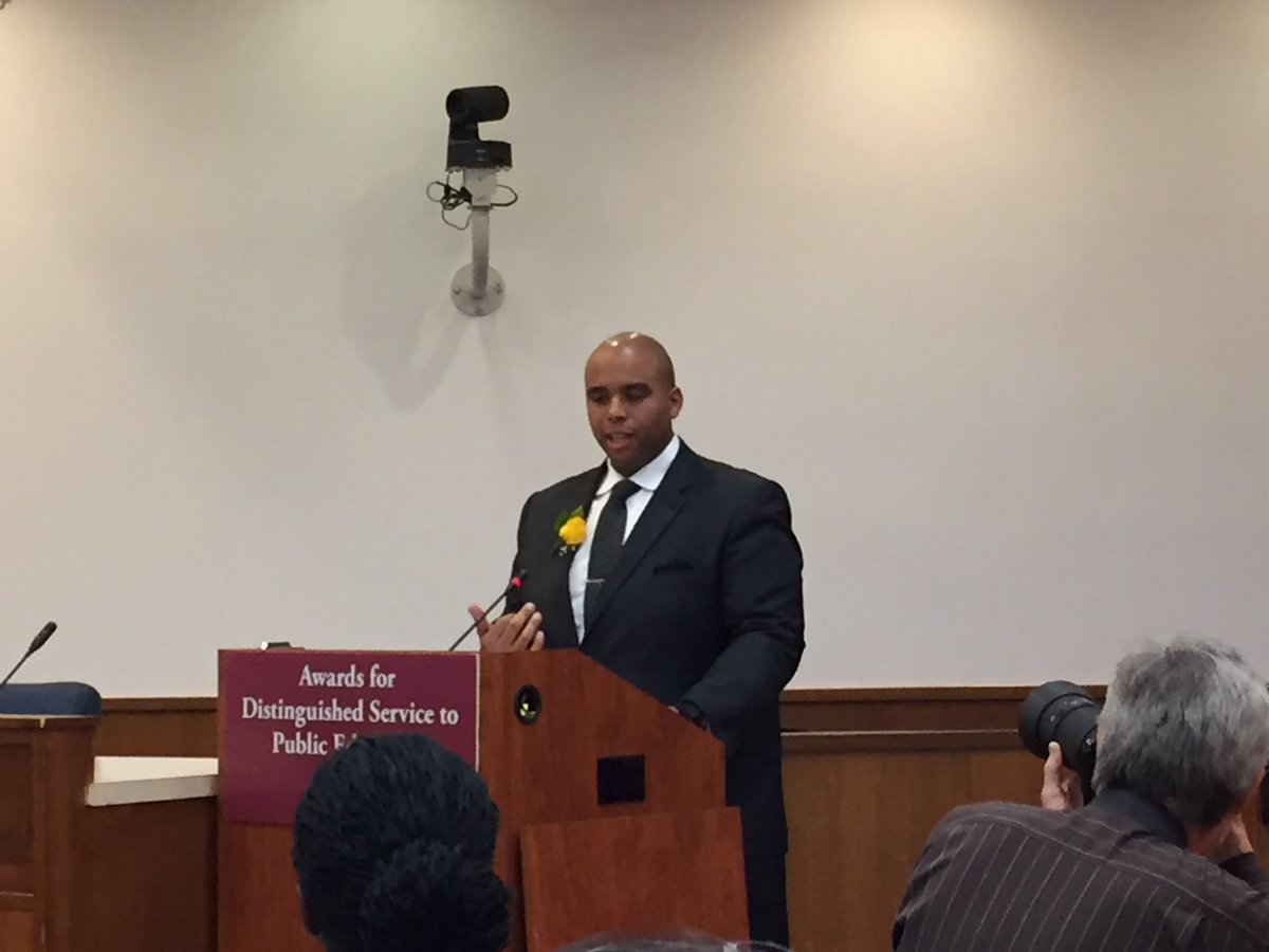 MCPDHQ's tweet photo. MCPD Ofc Richard Reynolds received the MCPS Distinguished Service to Public Education.   @mocoboe @WatkinsMillHS https://t.co/ledVQKdb3T