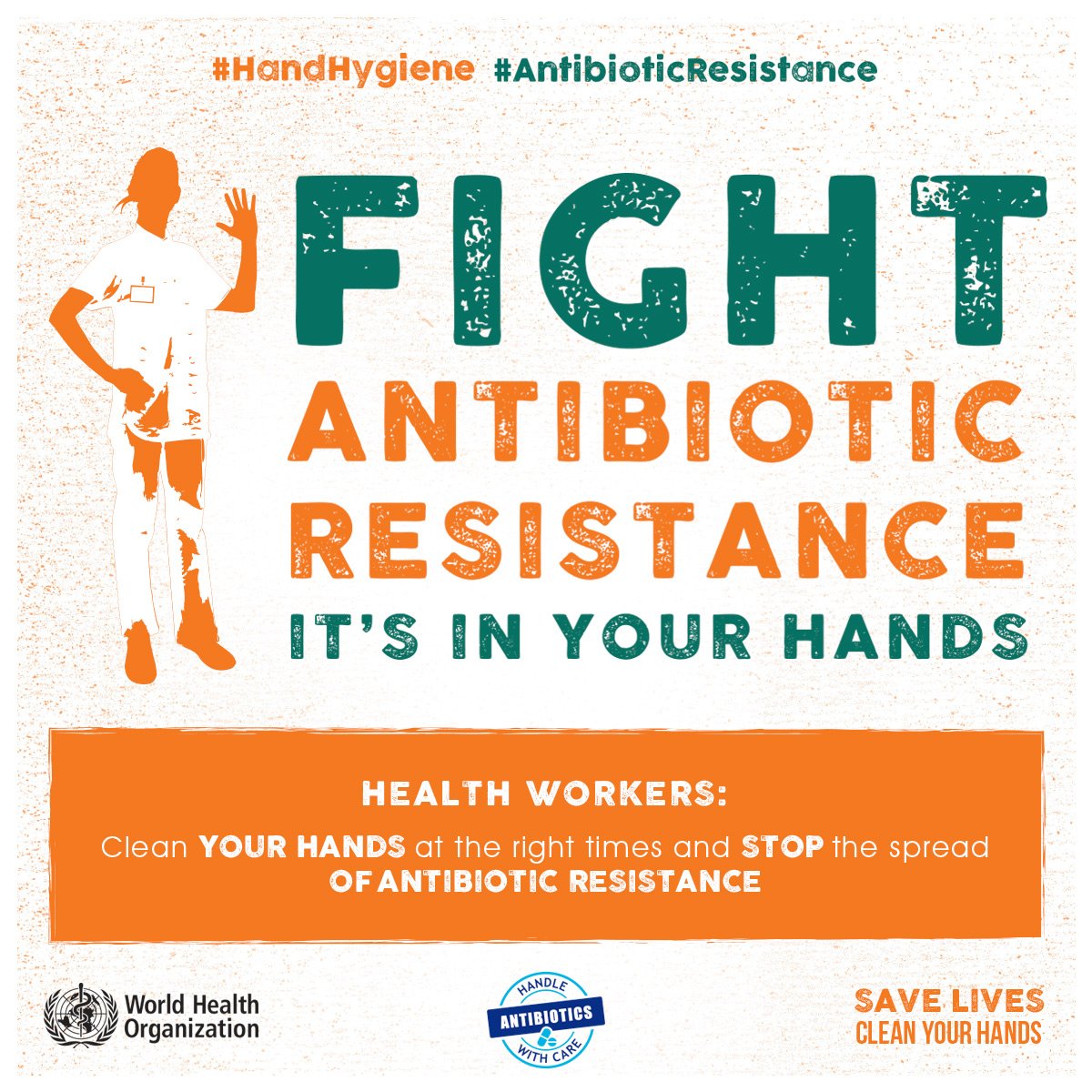 WHO's tweet photo. It's #HandHygiene Day!
Dear health workers:
Clean your hands at the right times and help fight #AntibioticResistance
https://t.co/9wqSc20fVe https://t.co/CXJTXqvoP9