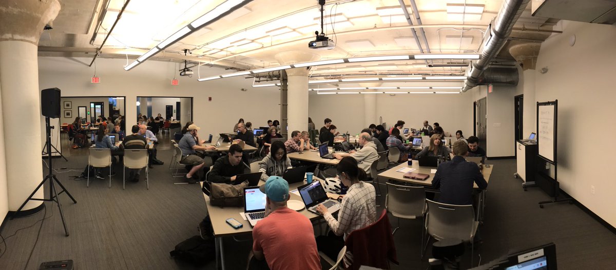 MaptimePHL's tweet photo. Live from #MissingMaps #ptw2017 mapathon in Philly tonight https://t.co/aJeXleXLMO