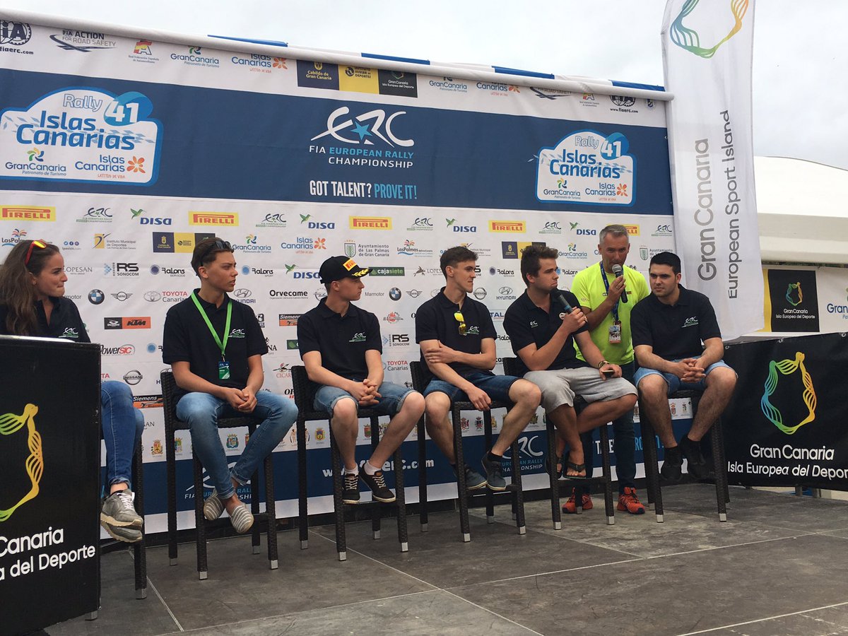 Press conference Islas Canarias with my ERC junior Experience fellows. #fiaerc #ercjuniorexperience