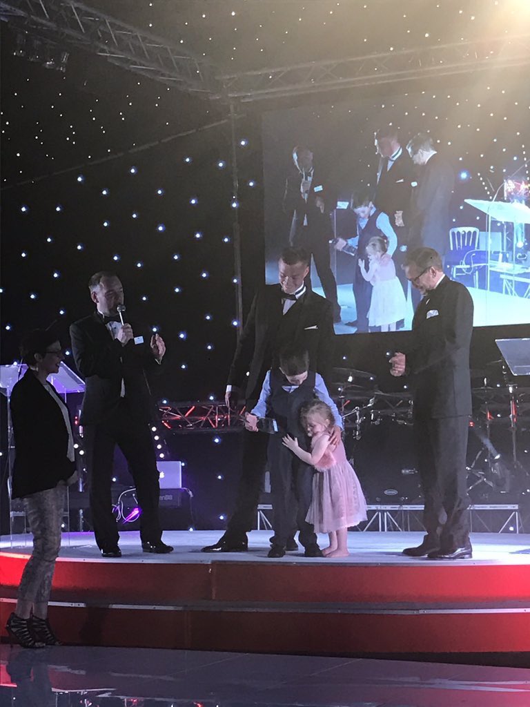 shona_mellon's tweet photo. @john_Middleton_ thankyou so much for helping to present oliver with his award and special trip to emmerdale. He is over the moon. #strayLHA https://t.co/wFK4q7ehNZ