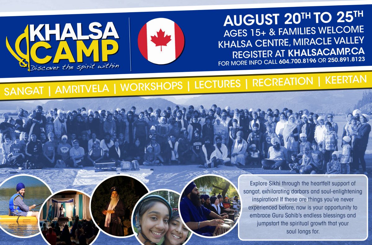 khalsacamp's tweet photo. Khalsa Camp BC Summer 2017 registration is OPEN!
Register at https://t.co/rKaYsWYLHm https://t.co/0jL2mOZdqB