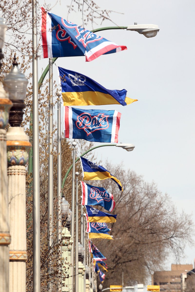 WHLPats's tweet photo. Thank you @CityofRegina! We think the Albert Street bridge has never looked better. ๐ Show us your colours tomorrow YQR! #WHLChampionship https://t.co/FBZ17SBJLo