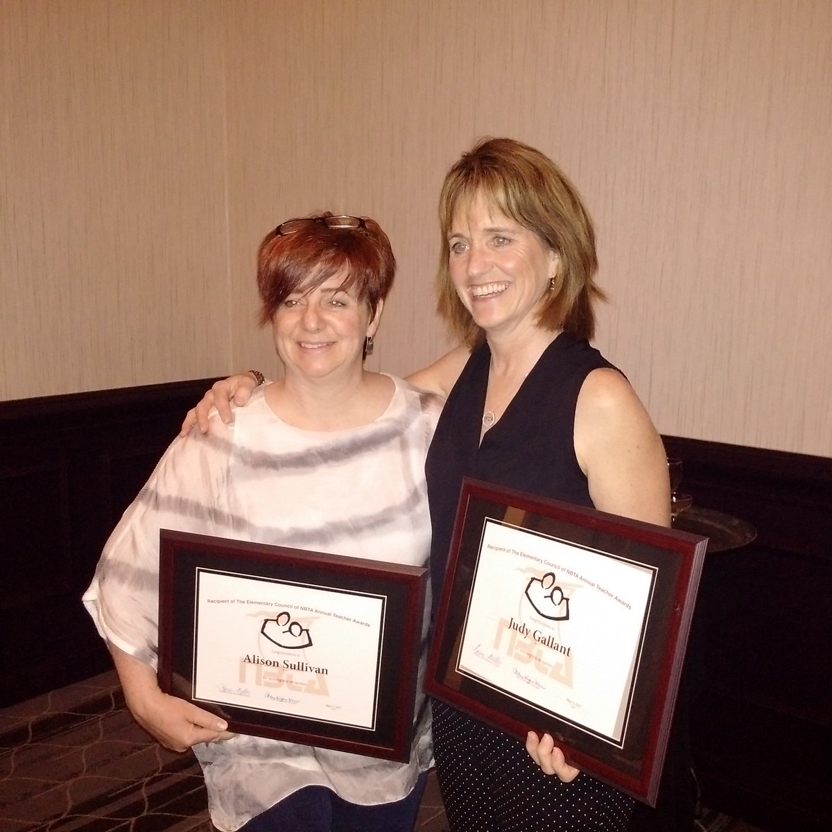 NSEEJrCobras's tweet image. Congratulations to Alison Sullivan and Judy Gallant who received the Elementary Council Teacher Award this evening!