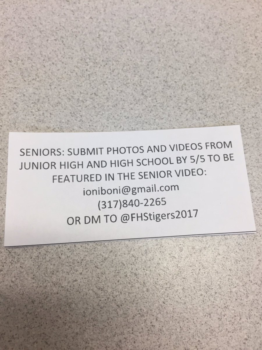 FHStigers2017's tweet photo. REMINDER: https://t.co/jHiIBkUH9F