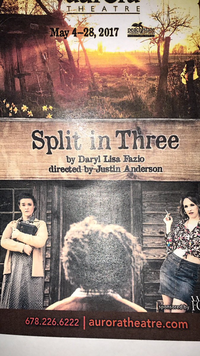 MacaroniKidCP's tweet photo. Excited to be attending opening night of #splitinthree at the @AuroraTheatre #hosted @BRAVEprATL https://t.co/qvdF3OFFwL