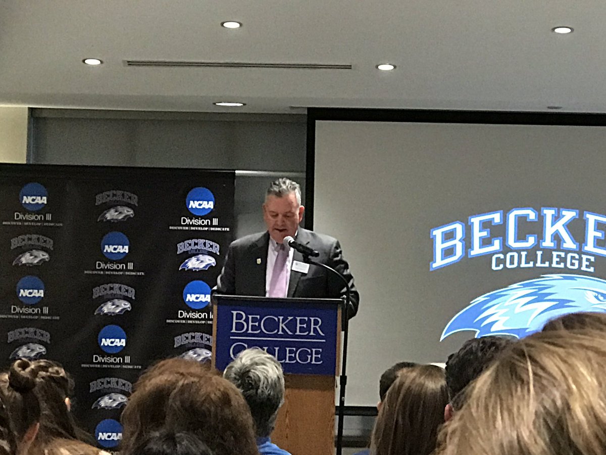 BeckerVPStuLife's tweet photo. Kicking off @BeckerCollege #BeckerGrad17 festivities with @BeckerAthletics senior recognition ceremony! #ProudVP #HawksSoarHigher #theyRTB https://t.co/tYFtAwCo9Q