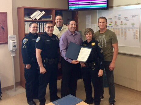 SanMateoPD's tweet photo. Woohoo! Our #crimereductionunit received #Captainscommendations today for their superb work keeping our #streetssafe! Congrats! #smpdpride https://t.co/gOG7tD0tVB