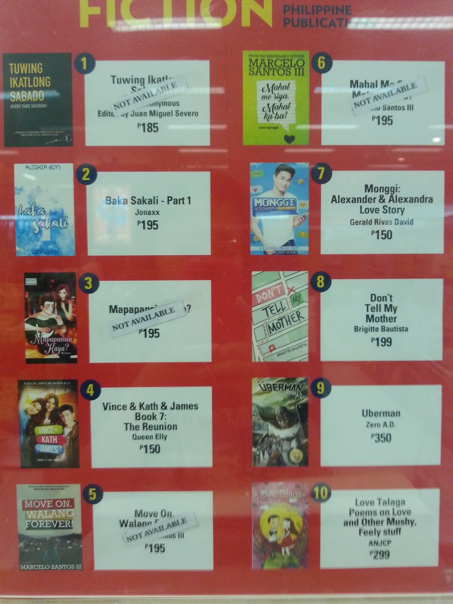 MendozaMikelyn's tweet photo. Yung pagkita moh sa Nationbook store #7 best seller sya :D #MONGGI
@hashtag_mccoydl https://t.co/18b66k2SGZ