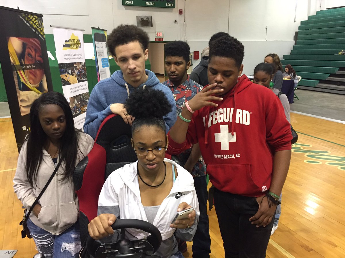 DriveSafeKy's tweet photo. Great day at Western HS in Jefferson County. County Attorney Mike O'Connell raised the roof for Drive Safe Louisville #drivesafeky. https://t.co/qNwcAH2Dxj