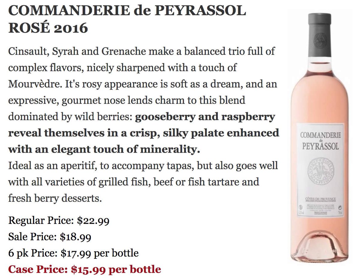 frugalwinetime's tweet photo. COMMANDERIE de PEYRASSOL ROSÉ 2016 - #TarryWinePicks   https://t.co/zInXerRb1y https://t.co/H0UoP3bHjM