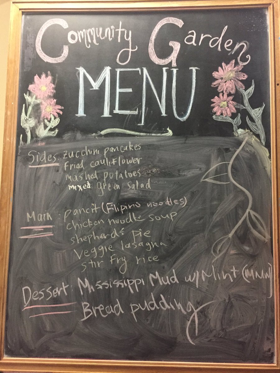 USFgarden's tweet photo. Our menu tonight. All hungry stomachs welcome :) tonight at 6 PM, ST. CYPRIAN'S Church, free dinner for you!! Come eat https://t.co/Gkg4A26cxq