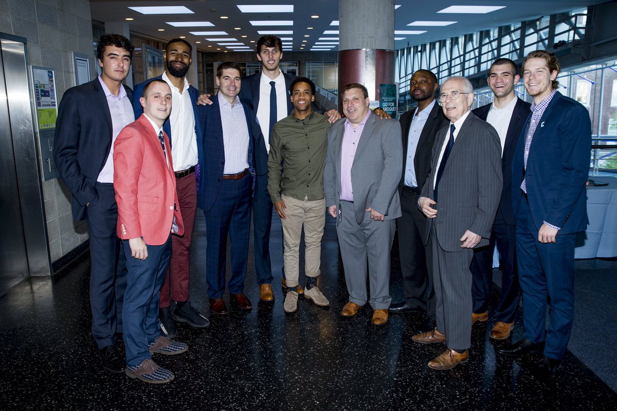 CULionsMBB's tweet photo. The Men's Basketball family at last night's senior send-off prior to Varsity C. #VCC17 #ColumbiaBlue https://t.co/bWZjW4aLO3
