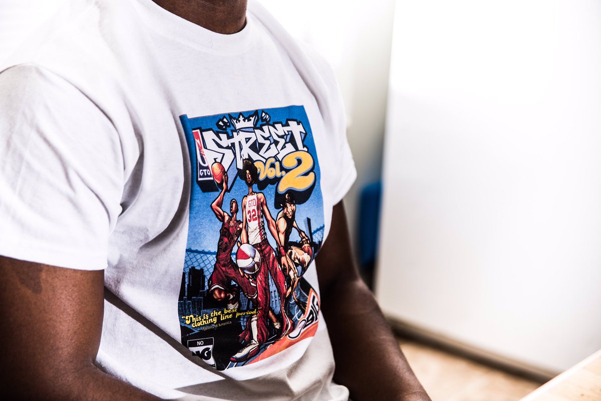 GreatnessTheOne's tweet photo. The newest #NoGames design... In honor of a classic video game, #NBAStreetVol2 we flipped this design & made it our own #VisionThursday https://t.co/KmXNyu3vmQ