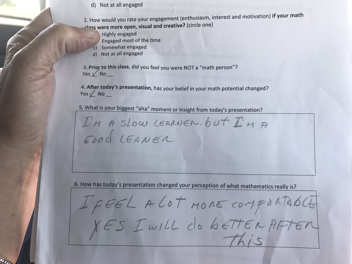 joboaler's tweet photo. Opening the minds of community college students with mindset maths and open activities today! Helping them all believe in themselves. https://t.co/riBjgCfDN2