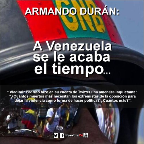 dioxeliscasell1's tweet photo. @aduran111: A Venezuela se le acaba el tiempo https://t.co/X4ZnGNklOq La oposición, al fin, se presenta... by #Reportero24 via @c0nvey https://t.co/jCxqS2R6Zk