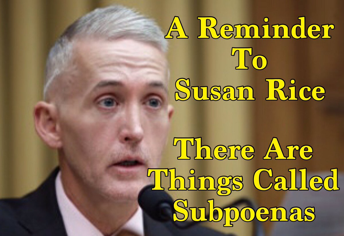 NirtaAlexander's tweet photo. Trey Gowdy:We will subpoena Susan Rice if we have to   Video 👇
#Justice #Winning... https://t.co/u52tEvQDXn by #POLLiticsS via @c0nvey https://t.co/EYBoRI1idI