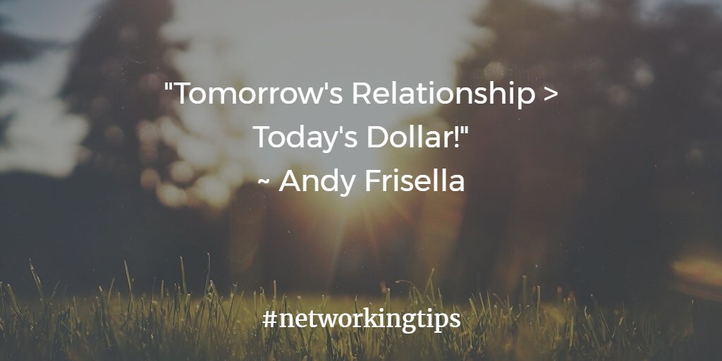 BethBridges's tweet image. Remember this principle the next time you're tempted to go straight for the sale!

#networkingtips