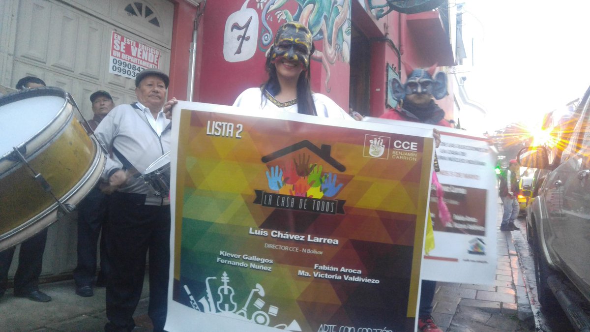 LaCasaDeTodosEc's tweet photo. Hoy cierre de campaña d #LaCasaDeTodos #Lista2 una gran fiesta cultural gracias a quienes han caminado con nosotros. Hacemos #ArteConCorazón https://t.co/czE12P1Qdt