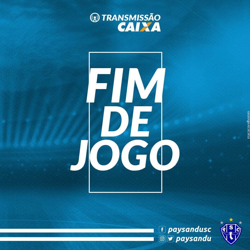 Paysandu's tweet photo. Fim de jogo. Luverdense 3x1 Paysandu
#AForçadoLoboVemdaAmazônia #LUVxPAY #CopaVerde2017 https://t.co/0mC8zHH7Uv