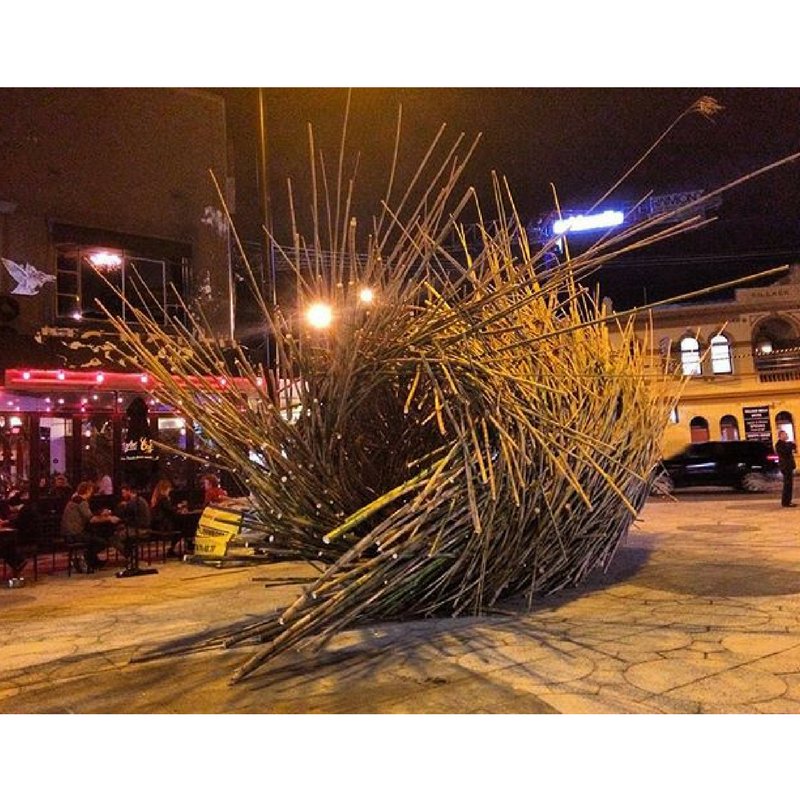 Visitstkilda's tweet photo. It's here! Acland Plaza is now home to a giant Bamboo installation as part of @climarteaus @cityportphillip
https://t.co/syz6gyeRLJ https://t.co/MopbLnHyQe