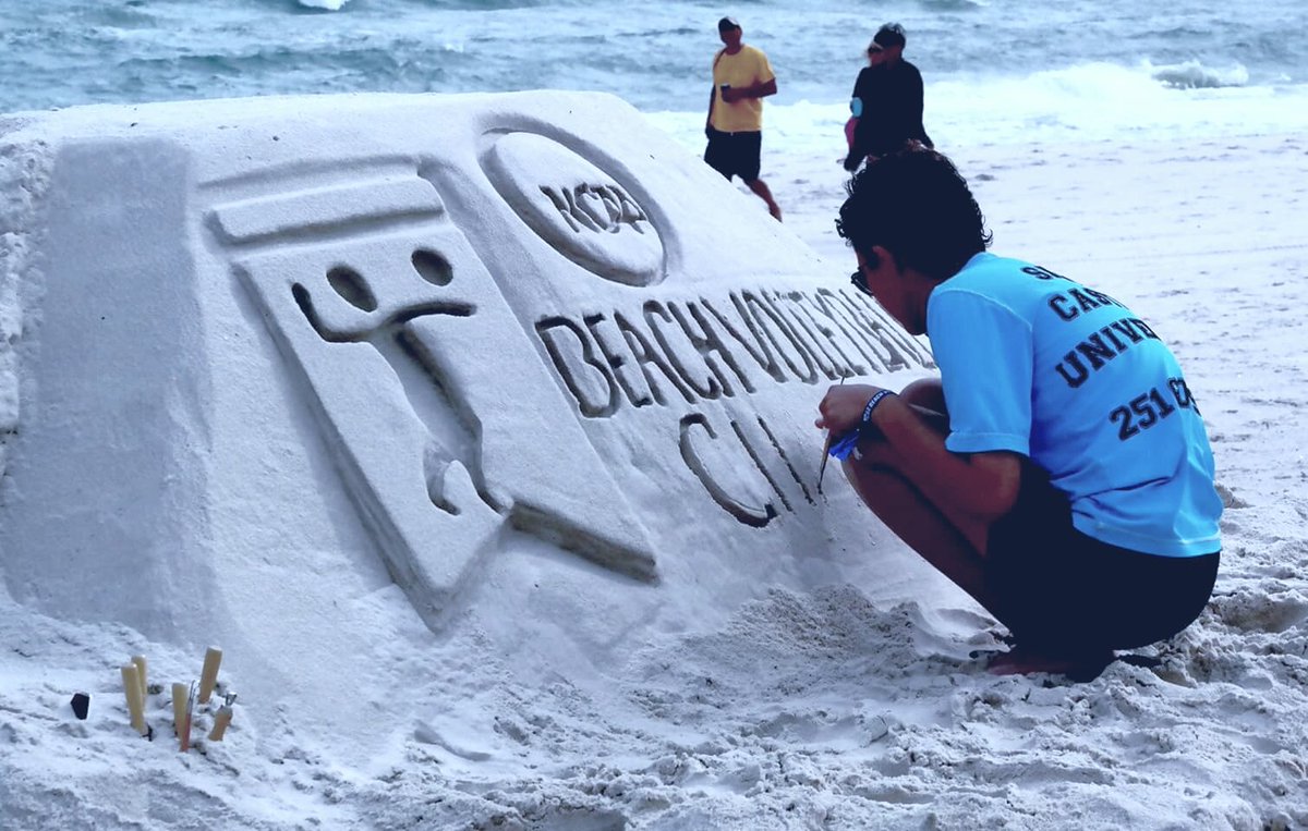 The championship starts tomorrow and the Sand sculpture is well on it's way! <a href="/NCAA/">NCAA</a> <a href="/NCAAVolleyball/">NCAA Women's Volleyball</a>