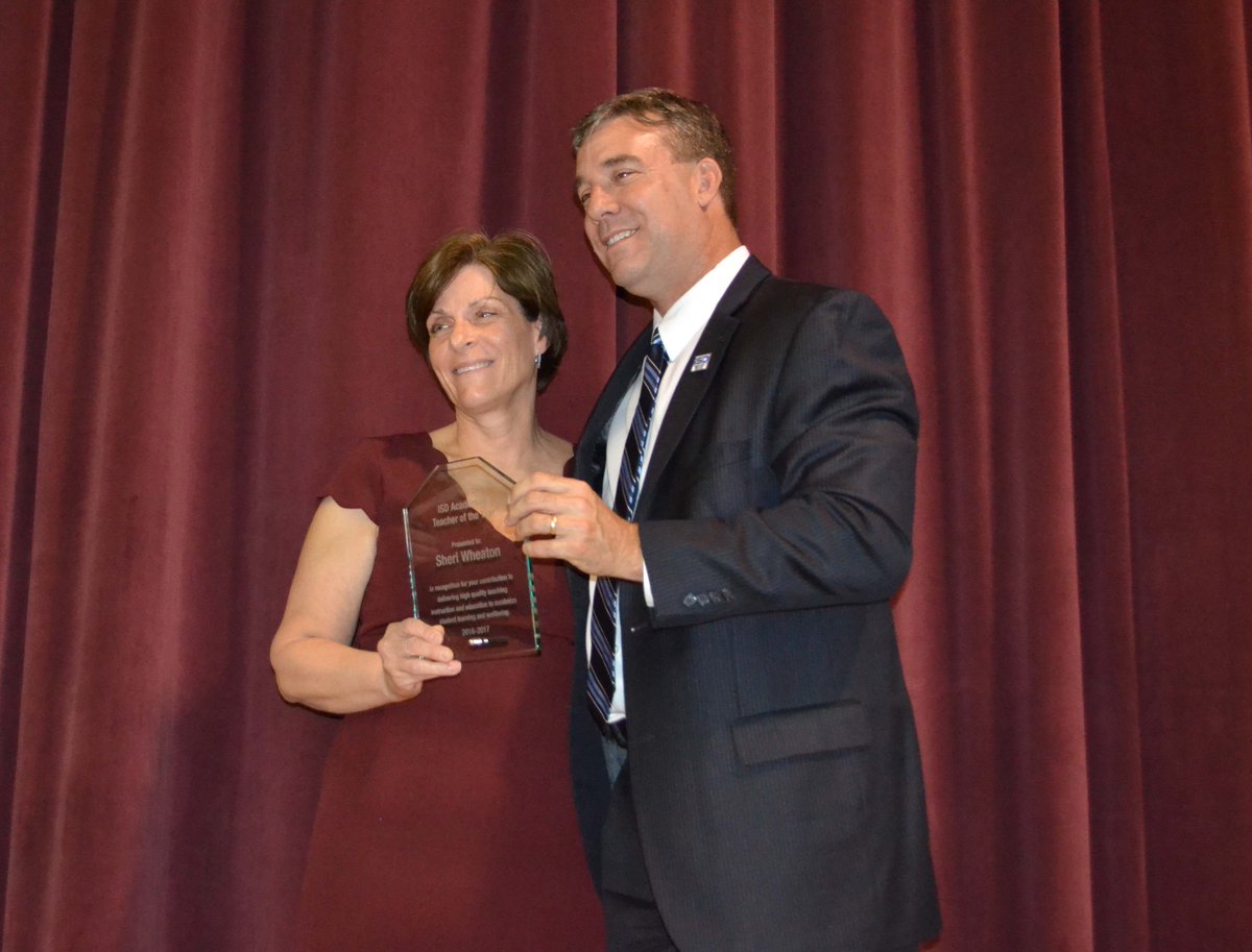 Congratulations to Sheri Wheaton on being named <a href="/ISDAcademies/">ISD Academies</a> Teacher of the Year! #isdstrong