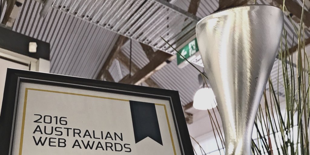 The only SA nomination and the National Award Winner for the 2016 #auswebawards in eCommerce #teamTDE #lovewhatyoudo <a href="/twohandswines/">Two Hands</a>