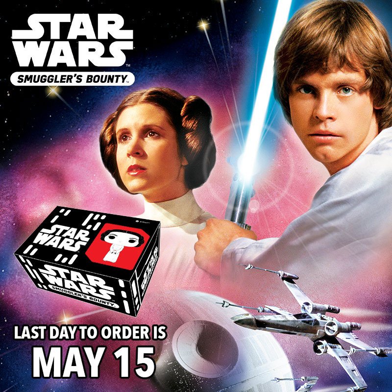 Funko's tweet photo. RT &amp; follow @funko for the chance to win a 40th Anniversary: A New Hope box from Smuggler's Bounty by Funko! https://t.co/B6gsqN5TIZ https://t.co/rNTN1UuIM9