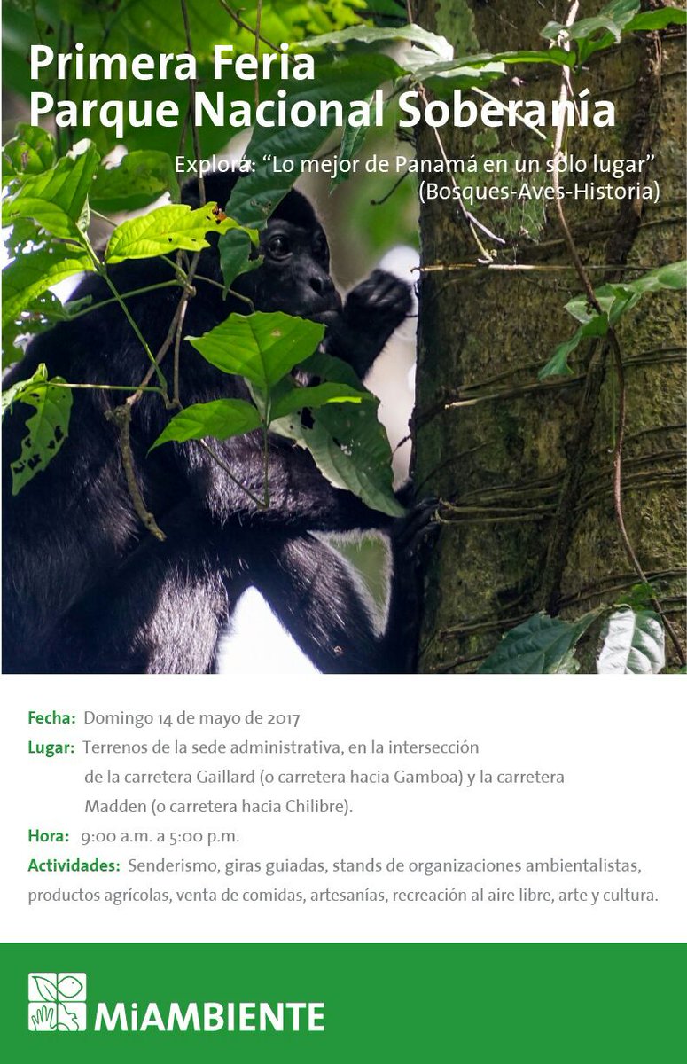 Primera Feria PN Soberanía con actividades como Giras Guiadas, senderismo, venta de #artesanías, productos agrícolas #arteycultura #Panamá