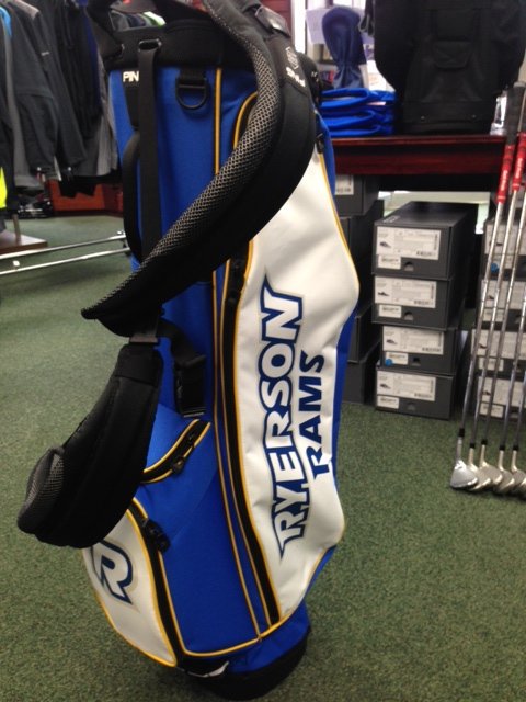 TMUBoldGolf's tweet photo. @ryersonrams @DrIvanJoseph. How do you like our new jerseys...er...golfbags. Jerseys for golfers. Cant wait to represent in 2017 using these https://t.co/QQnhDf2D0A