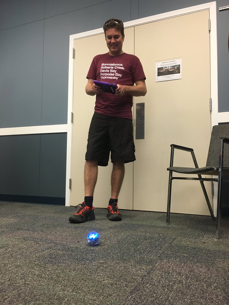 paulmlbishop's tweet photo. Great having opportunities for @SSCschools teachers to try #ADST and #coding activities @Sphero Looks fun! https://t.co/1255iGS78a