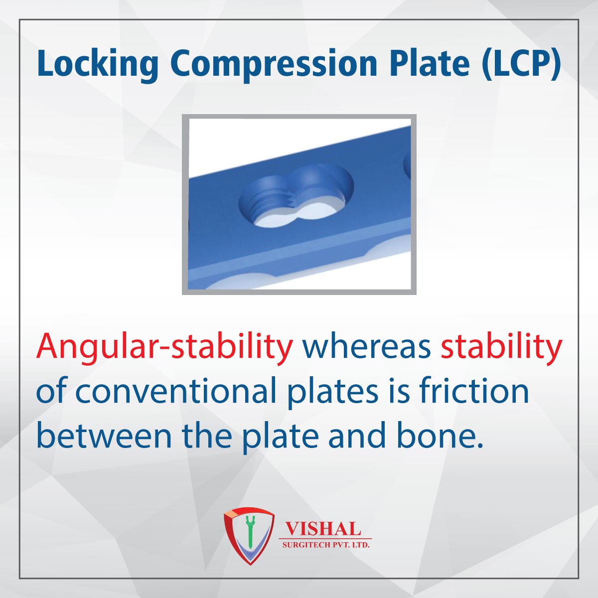 VishalSurgitech's tweet image. Locking Compression Plate (LCP) fundamentals

#VishalSurgitech #LockingCompressionPlate #Fact #Funda