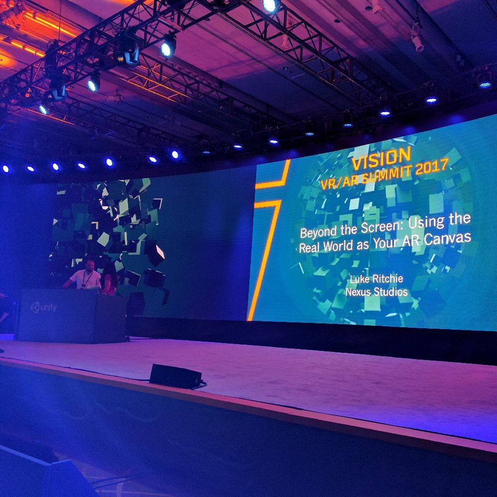 postPerspective's tweet photo. Learned about #1600 and #Gruffalo #AR experiences from #nexusstudios @unity3d #Vision17 #VisionSummit2017 #VR #AR #MR https://t.co/XjrxL19liO