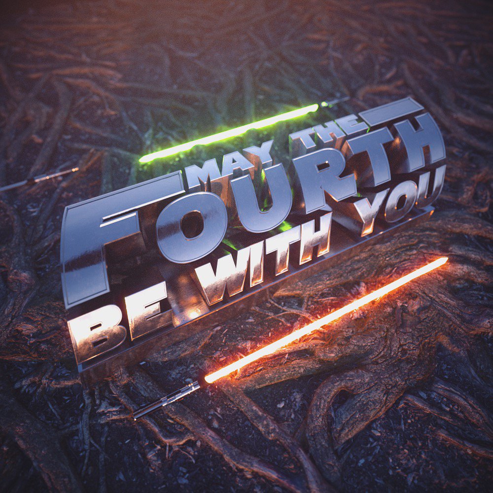 Star Wars day #maythe4thbewithyou #starwarsday #starwars #cinema4d #illustration #photoshop #aftereffects #maytheforcebewithyou