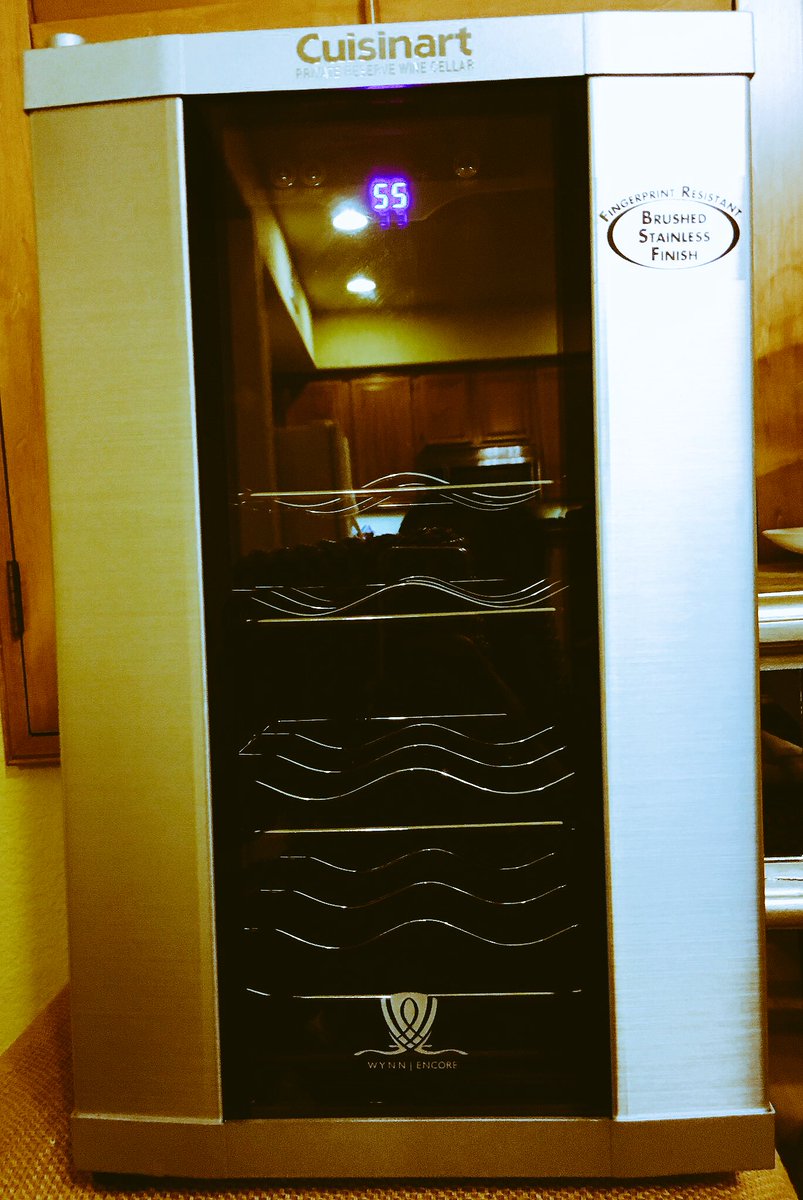 EZsHome's tweet photo. @WynnLasVegas Thank you for the Cuisinart Wine Cellar with Wynn logo. As always #Wynn provides great gifts for VIP $Wynn $lvs $mgm long https://t.co/EIL8UdzONk
