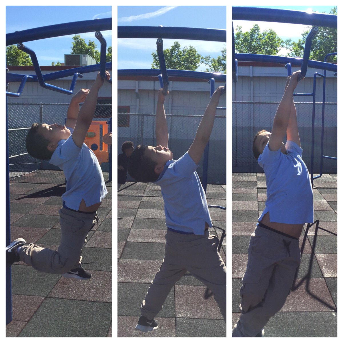 TeachWeiner's tweet image. Perseverance is learning to do the monkey bars, backward! #WCSPerseverance