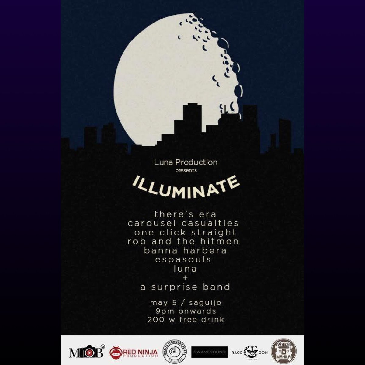 LunaBandPH's tweet photo. Kita kita tayo sa Saguijo mamayang gabi! 🌝 https://t.co/M7OecjBUxN