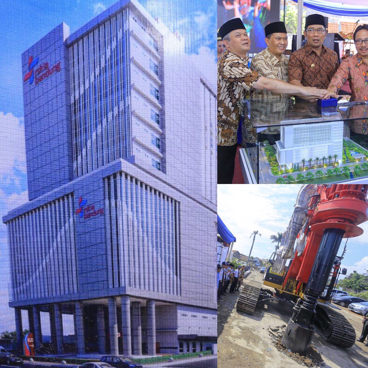 Alhamdulillah. Pagi ini mulai konstruksi Rumah Sakit Ibu Anak standar internasional ala Singapura namun ut fokus layani warga bawah via BPJS