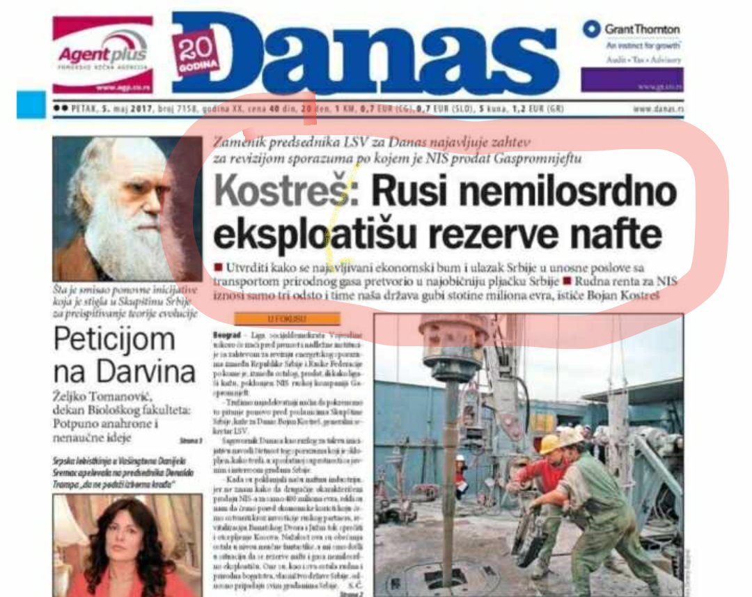 NevenaSubotic's tweet photo. Zbog štetnog ugovora sa Rusima za NIS, pola milijarde evra godišnje fali u budžetu -  dosta za otvaranje 20.000 radnih mesta #NISmozapljačku https://t.co/tm4u7OUfYZ