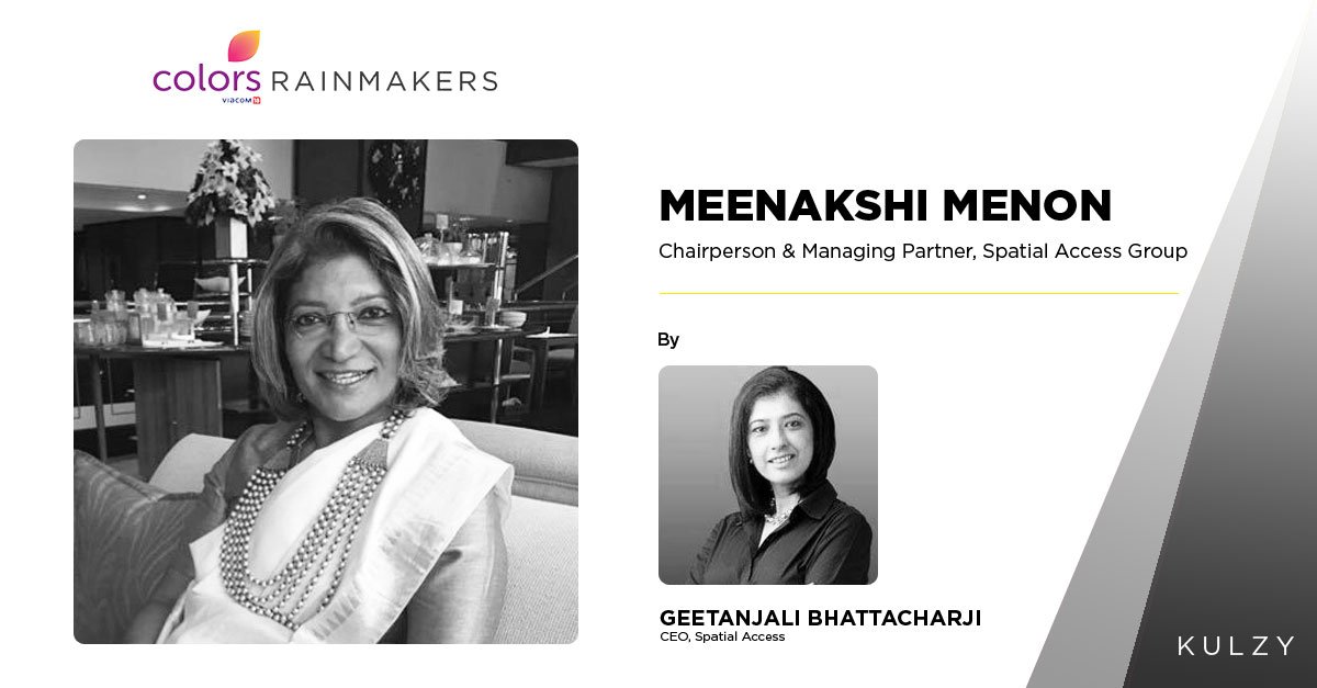 KulzyNetwork's tweet photo. #ColorsRainmaker on @MeenMenon,Chairperson & MP, #SpatialAccessGroup by #GeetanjaliBhattacharji ,CEO,#SpatialAccess https://t.co/JtAHjZoaB7 https://t.co/PQDEUFr264