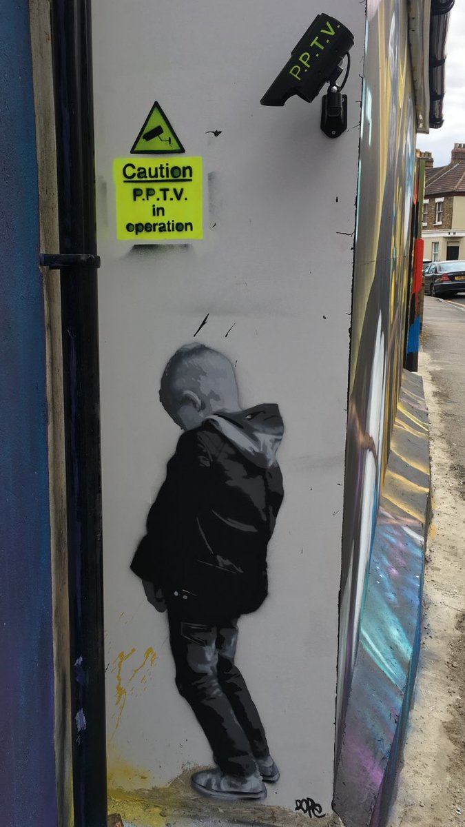 dopeismdesigns's tweet photo. P.P.T.V now installed in Penge high street #dope #penge #streetart #dopeism #streetartist #stencils #pptv #zanda #sweetboy https://t.co/b65K2y8QVG