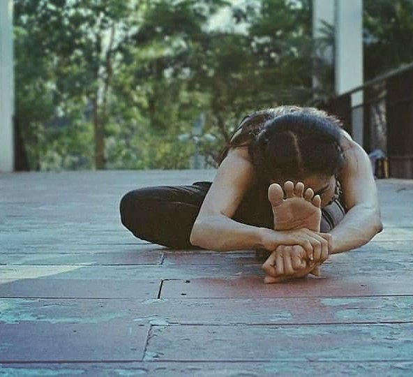 Some call Mahamudra, method for rechaka and puraka follows that of preceding asana. #yoga #janushirshasana