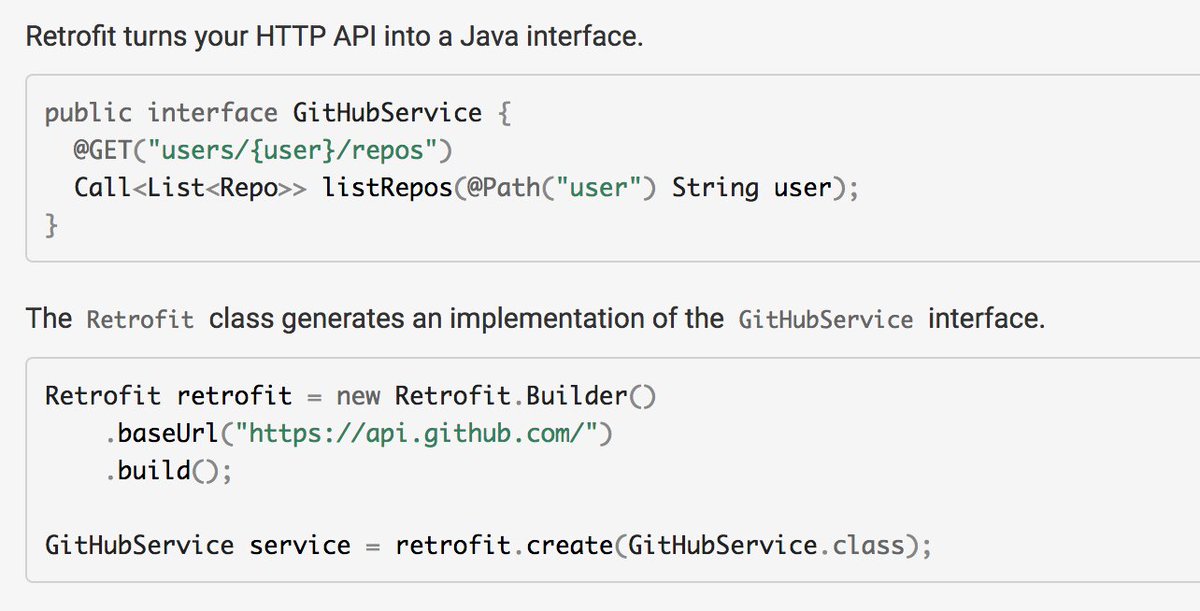 java's tweet image. Turn your HTTP API into a #Java interface.
github.com/square/retrofit