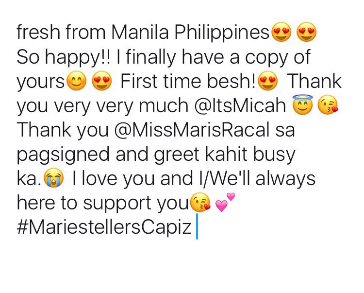 socallmebebe's tweet photo. Sorry d na kasya yung text ko. Sana mabasa nyong lahat..😊🙏🏻❤️@ItsMicah @MissMarisRacal @kicksomeassnow @iPayti 
@Mariestellersss https://t.co/CJWTILxZPu