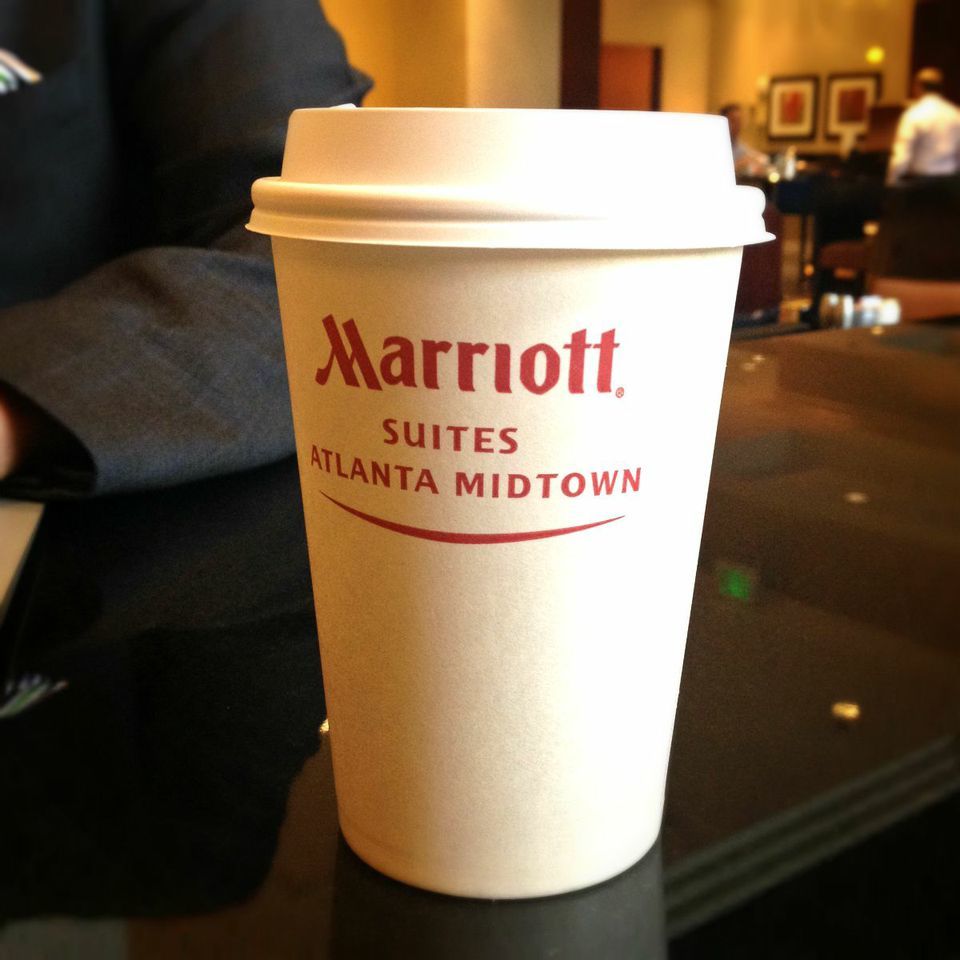 Busy day? Get it started off right with #coffee in our greatroom. #MarriottMidtownATL