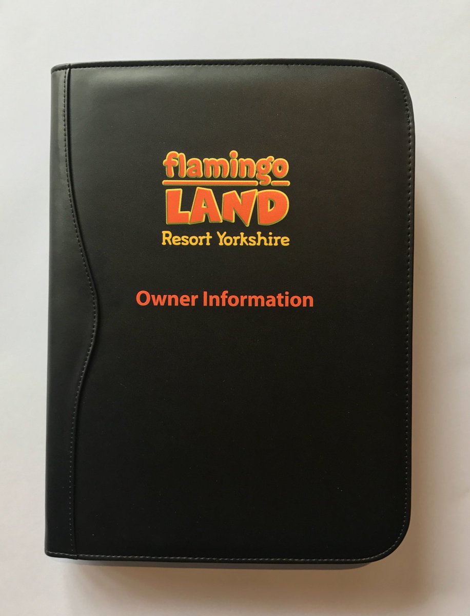 BinderNetwork's tweet photo. We love this PU leather folder with full colour digital printing, done for @flamingolanduk #lookinggood #pufolder #printedfolder https://t.co/IbHRHi4mUr