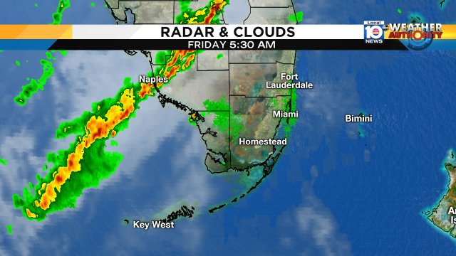 Storms are headed are way as a cold front moves in! Grab your rain gear! Watch Local10 for more. https://t.co/RZqhtRNrbr
